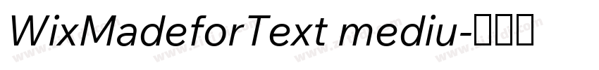 WixMadeforText mediu字体转换 WixMadeforText mediu字体转换